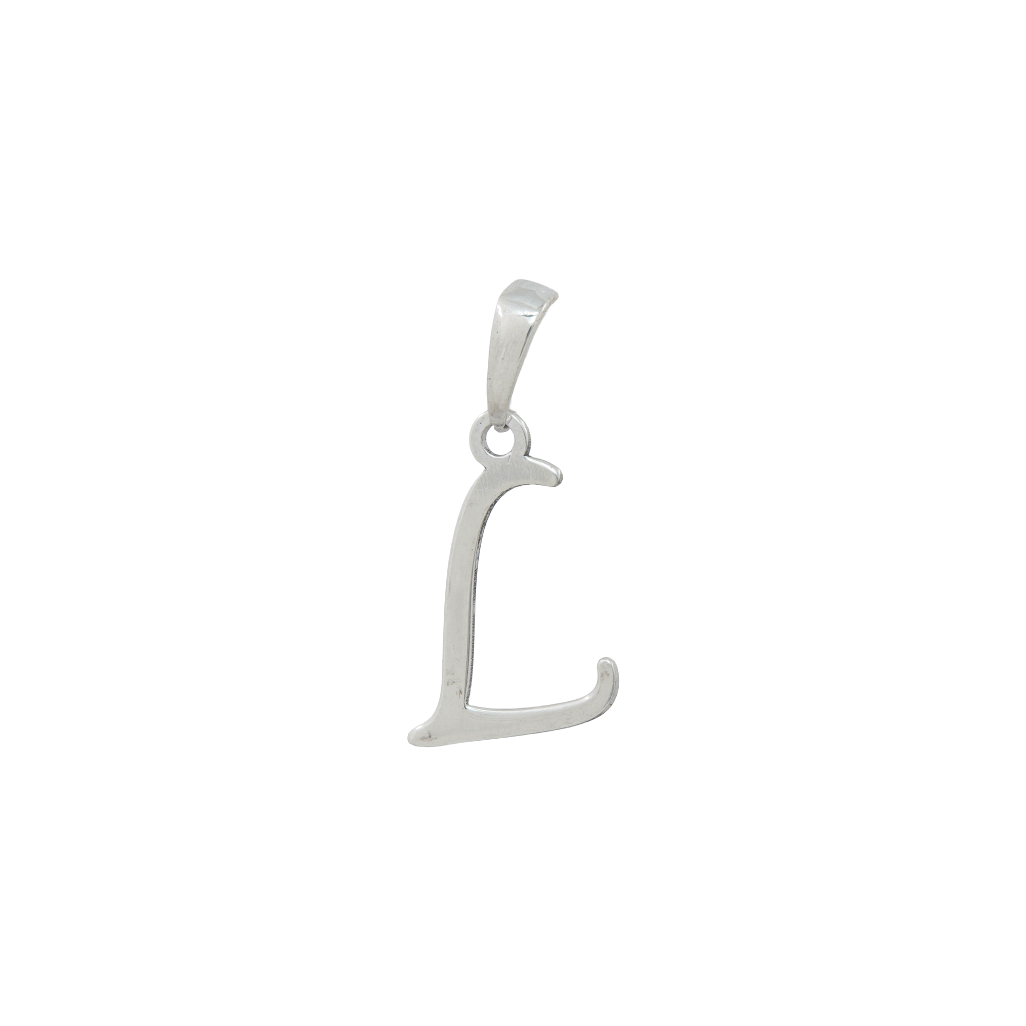 Personalized Initial "L" Pendant Necklace | 925 Sterling Silver Alphabet Charm