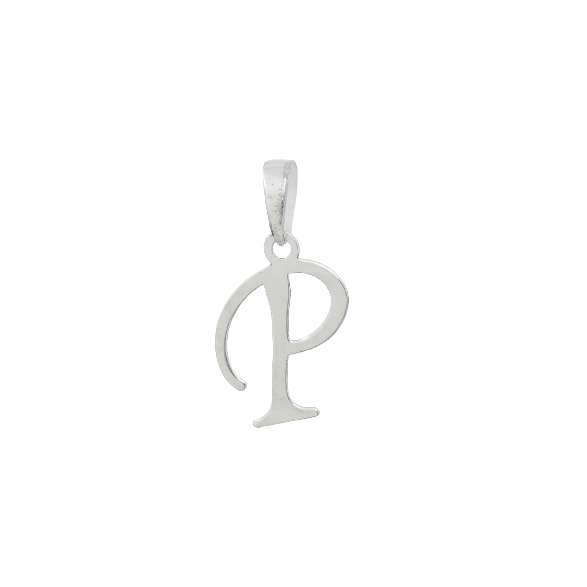 Personalized Initial "P" Pendant Necklace | 925 Sterling Silver Alphabet Charm