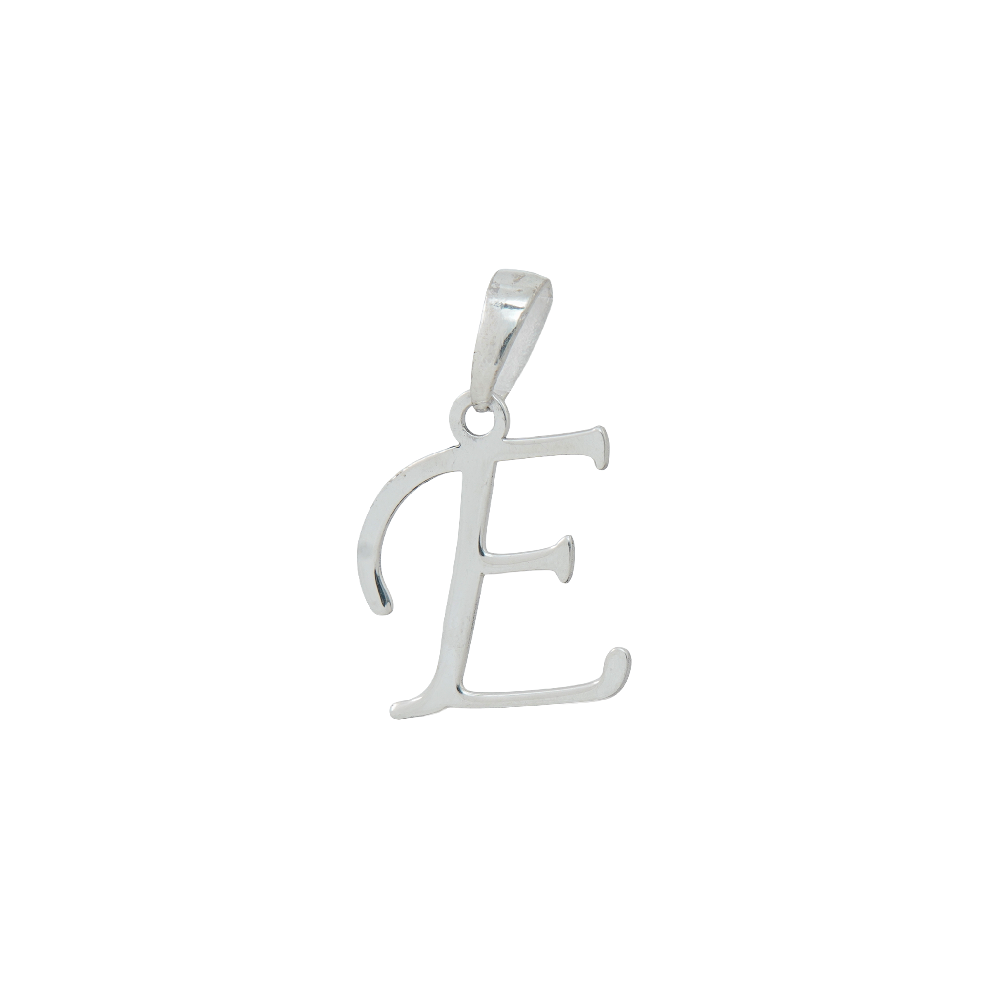 Personalized Initial "E" Pendant Necklace | 925 Sterling Silver Alphabet Charm