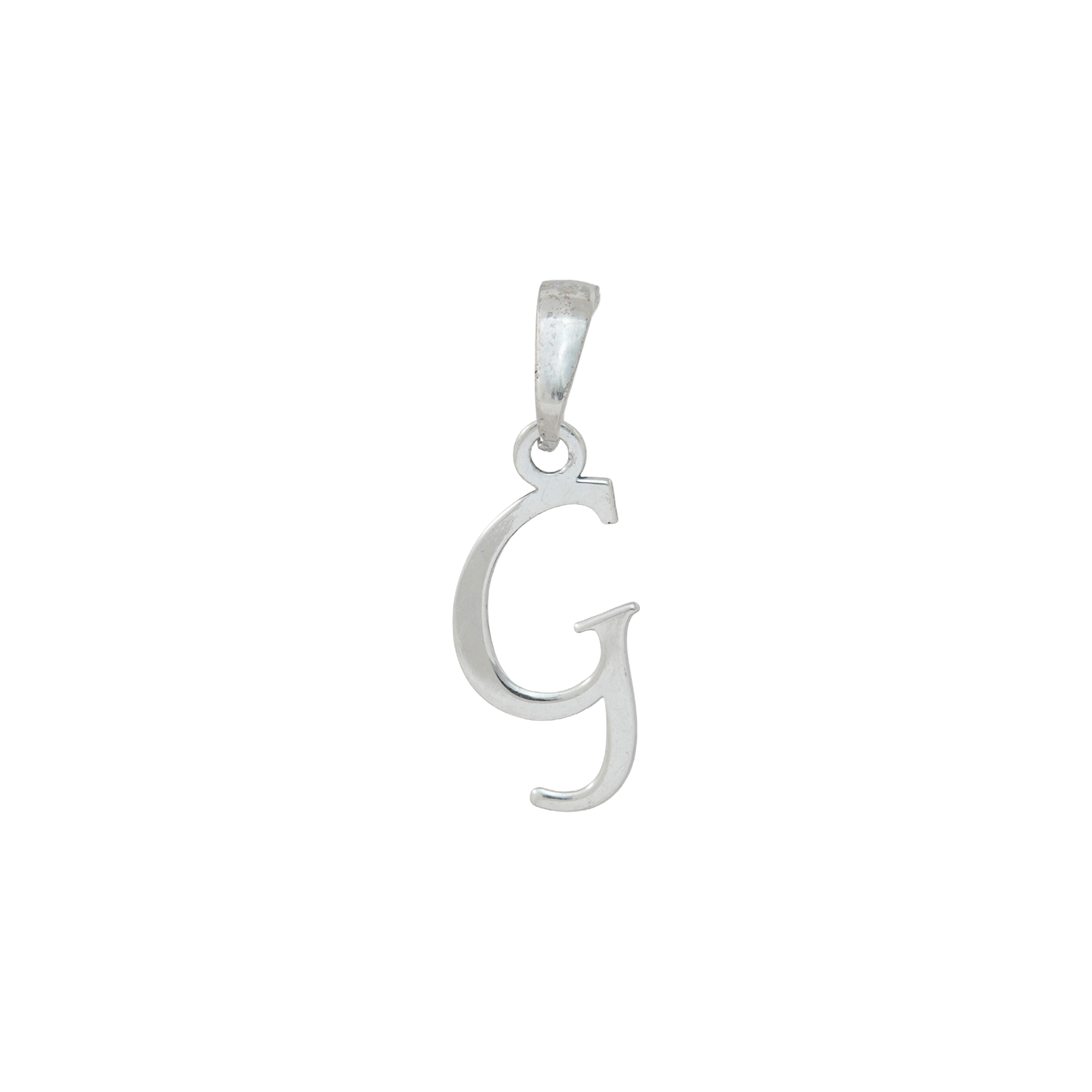 Personalized Initial "G" Pendant Necklace | 925 Sterling Silver Alphabet Charm