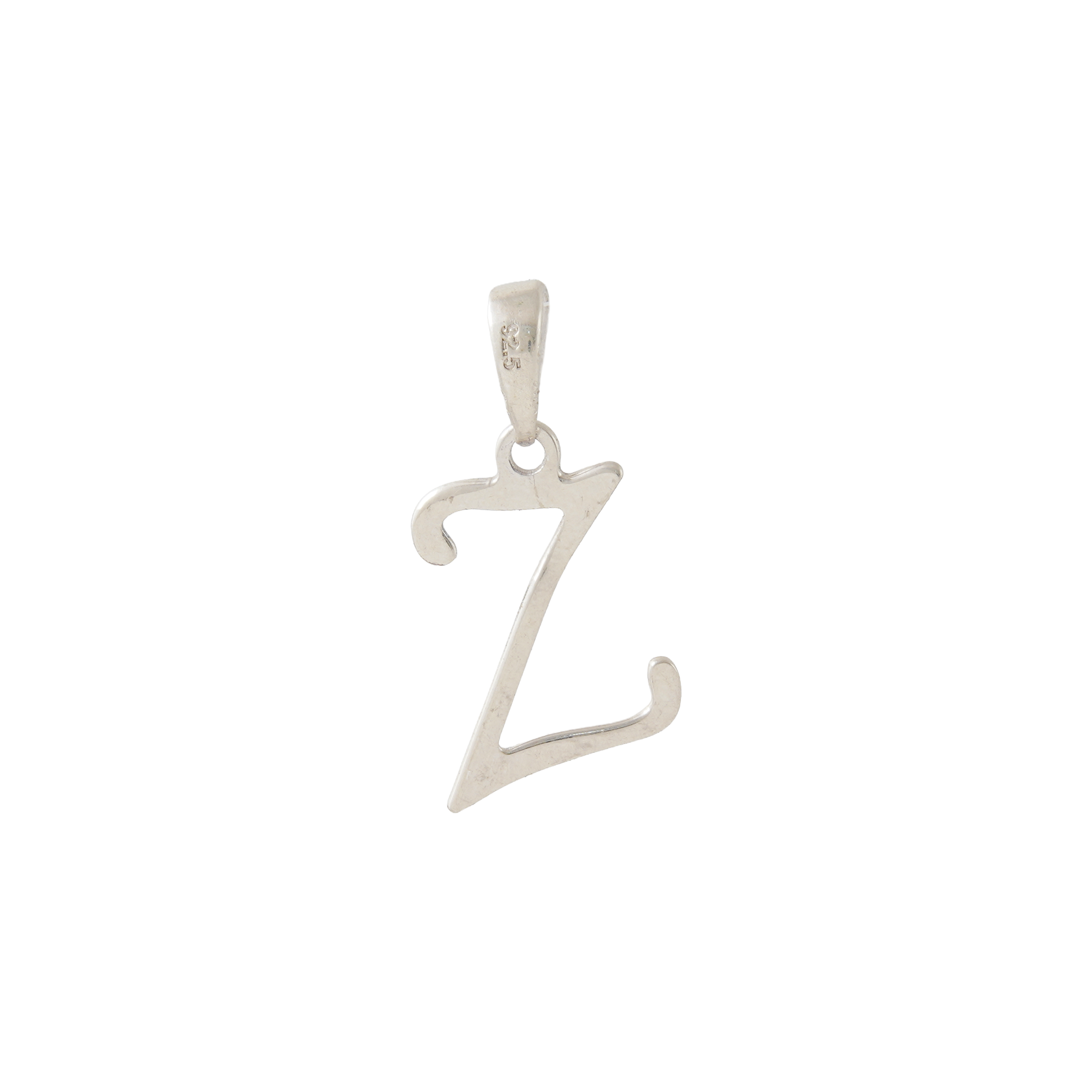 925 Sterling Silver Z Initial Pendant | Personalized Alphabet Necklace Charm | Elegant Letter Z Pendant