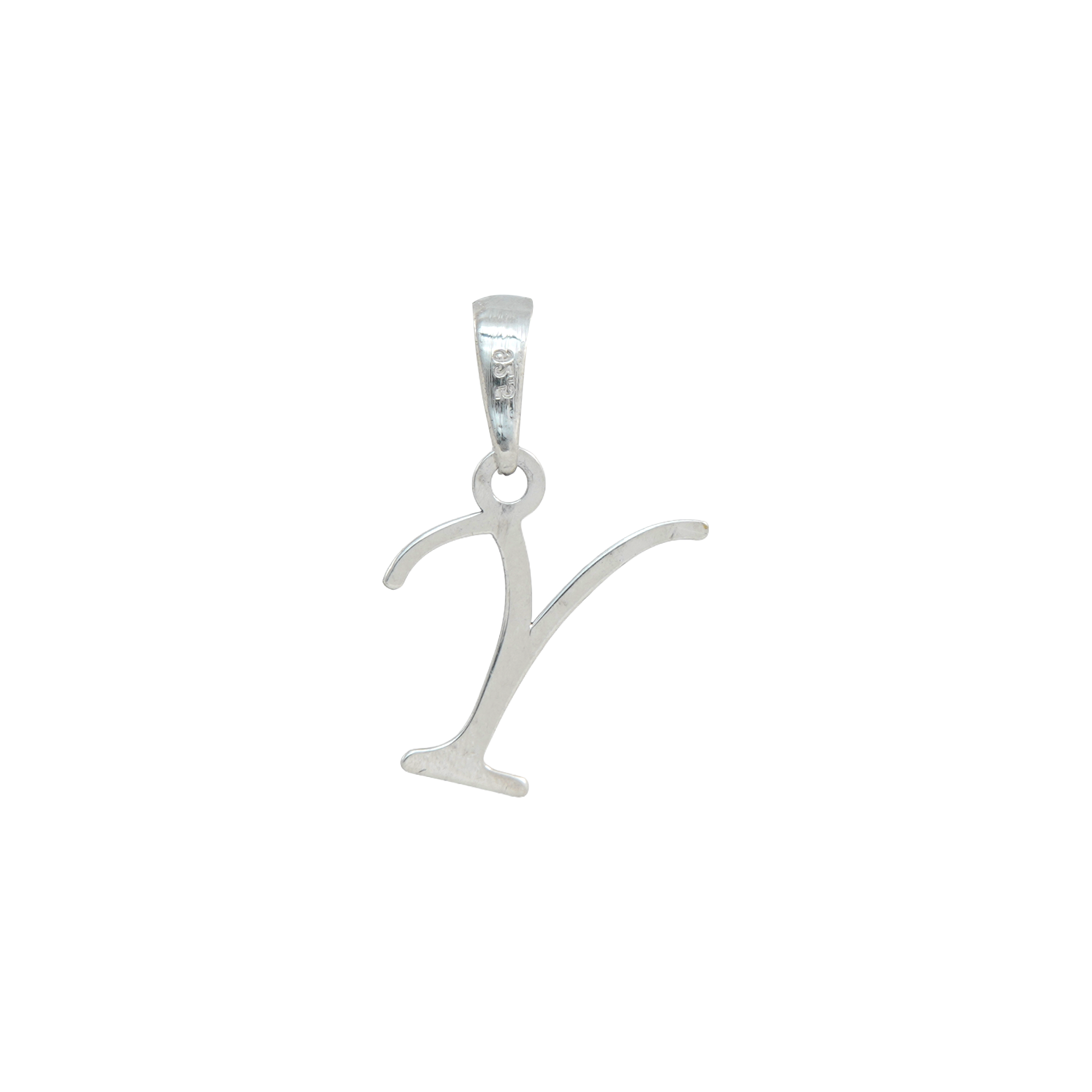 Personalized Initial "Y" Pendant Necklace | 925 Sterling Silver Alphabet Charm
