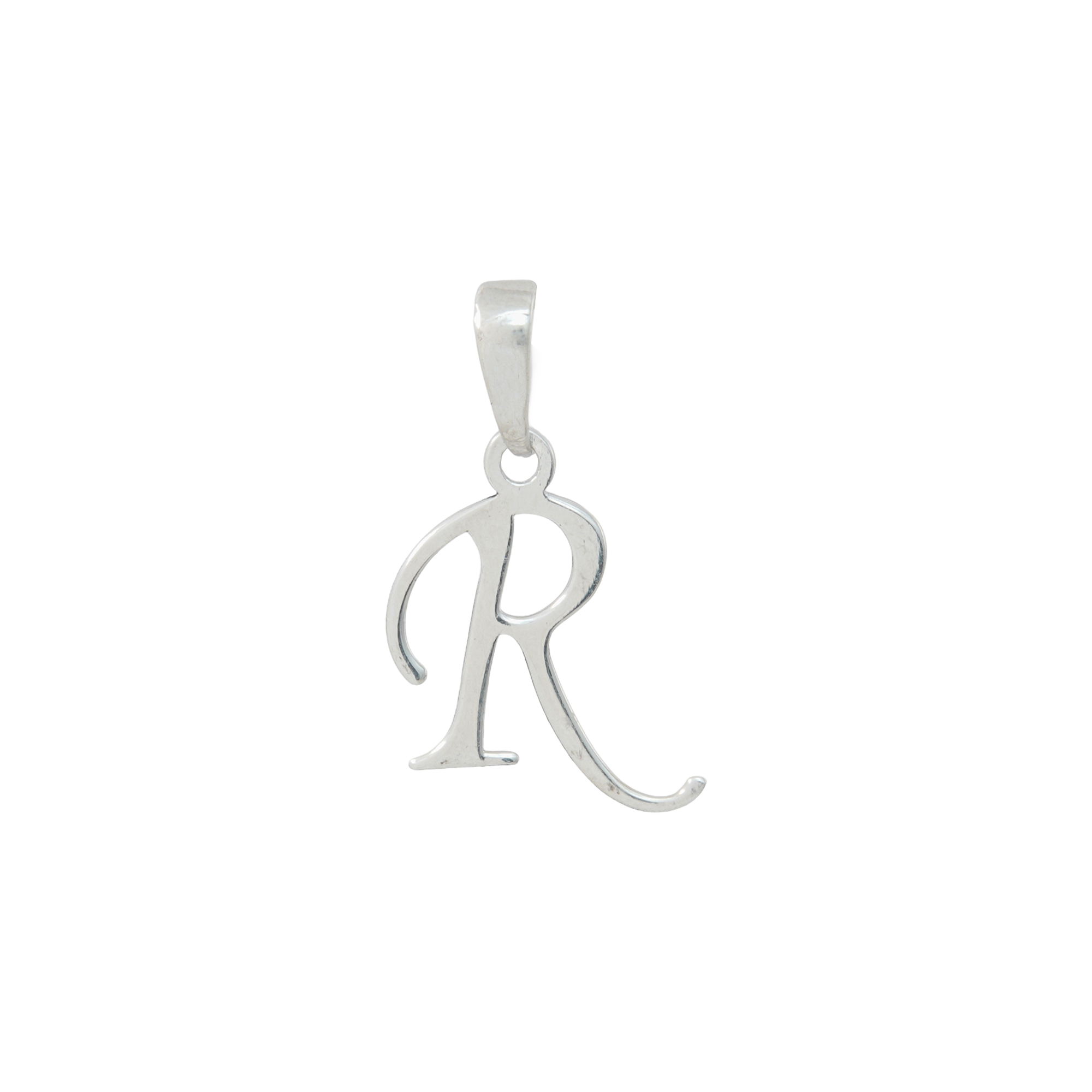 Personalized Initial "R" Pendant Necklace | 925 Sterling Silver Alphabet Charm