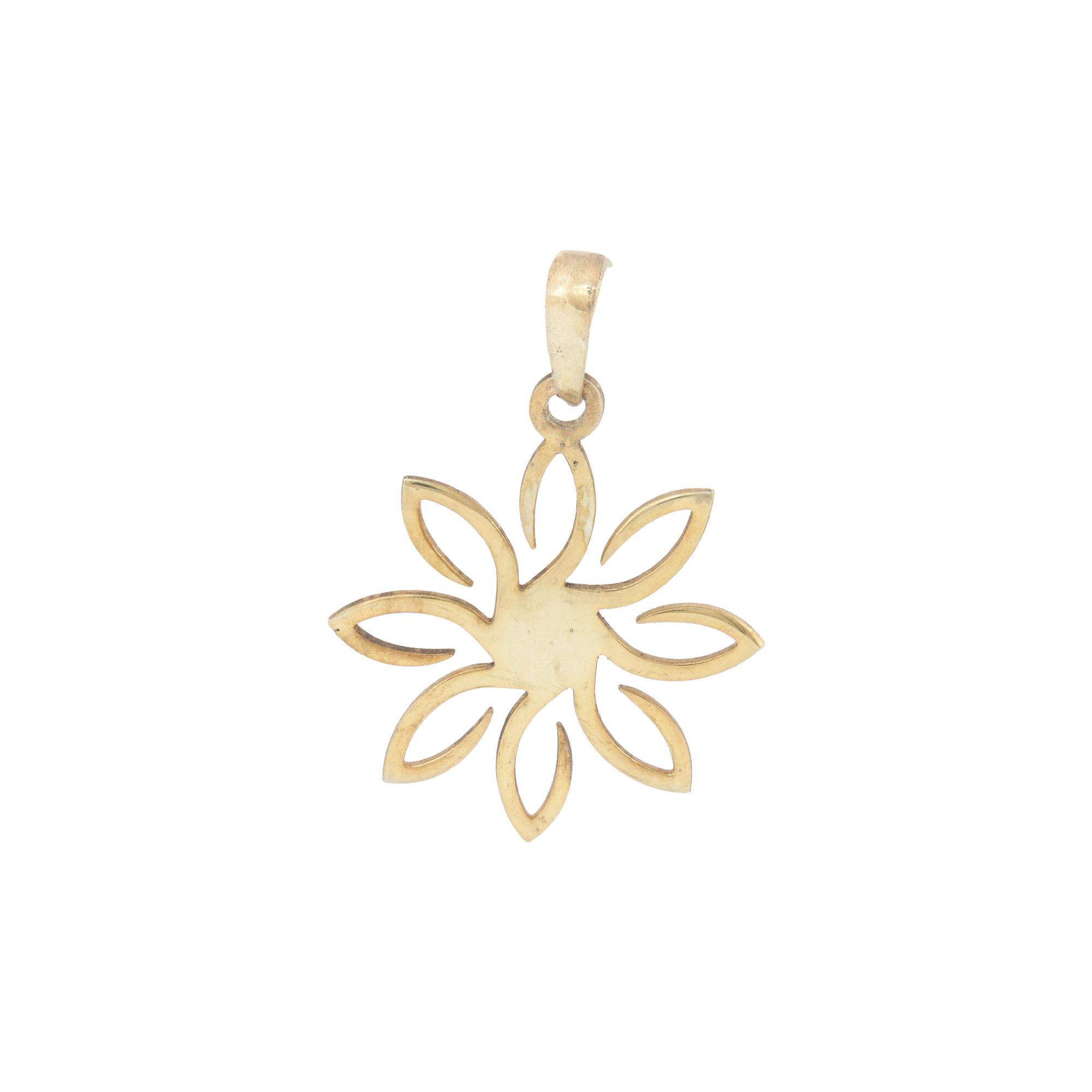 Gold Floral Pendant Necklace | Elegant Flower Charm | Minimalist Everyday Jewelry