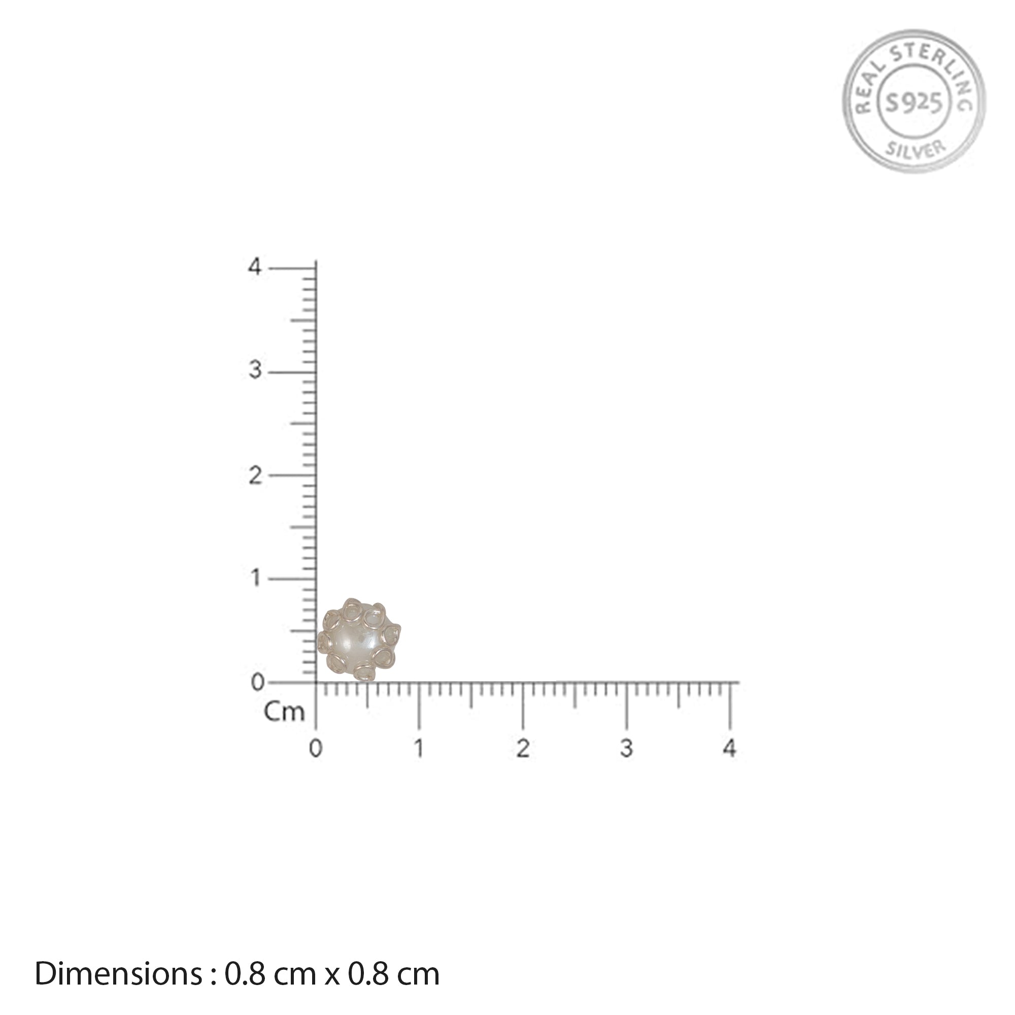 925 Sterling Silver Pearl Floral Stud Earrings | Elegant Cluster Design