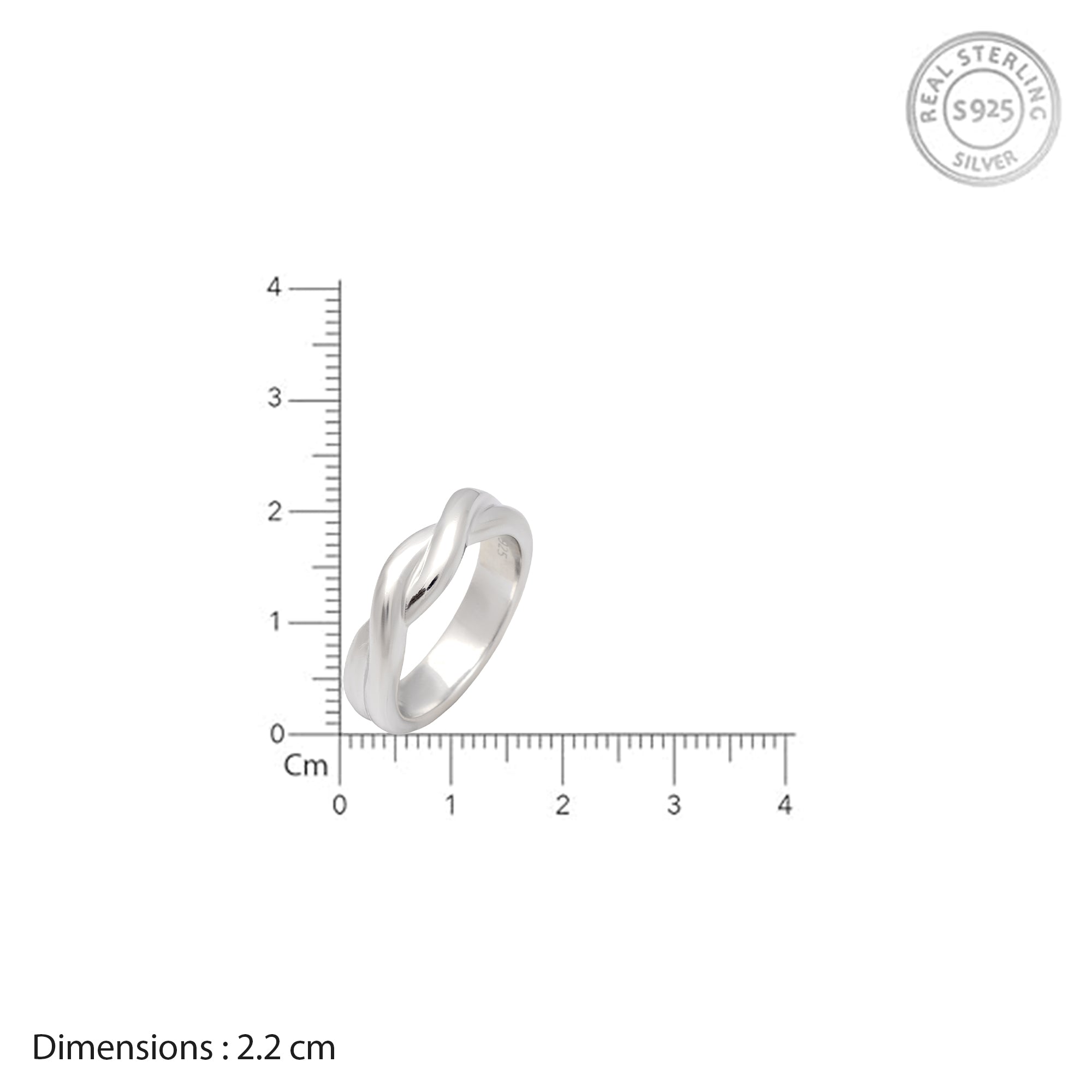 925 Sterling Silver Braided Band Ring for Women | Twisted Knot Design Statement Ring