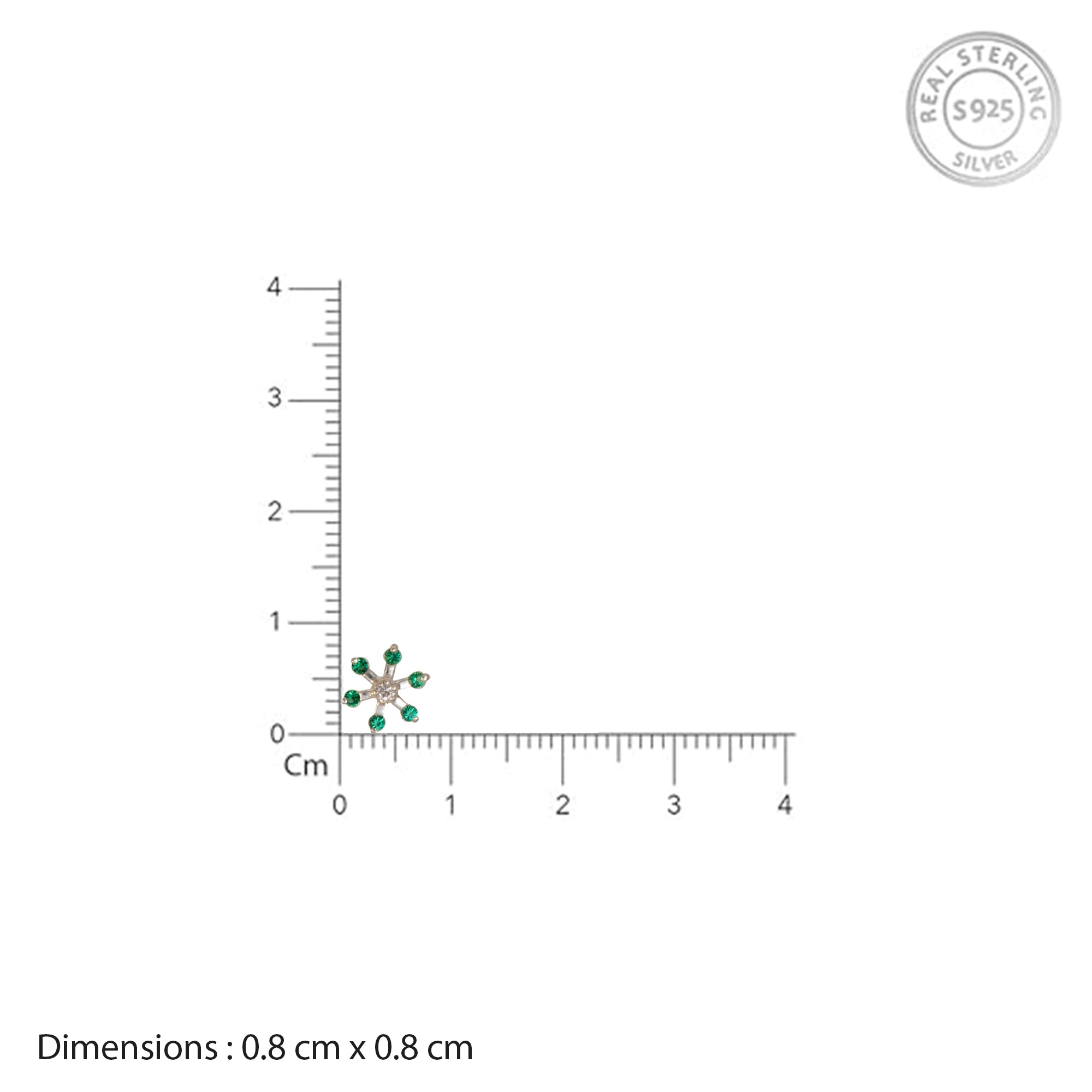 925 Sterling Silver Snowflake Stud Earrings for Women | CZ Diamond Star Floral Design