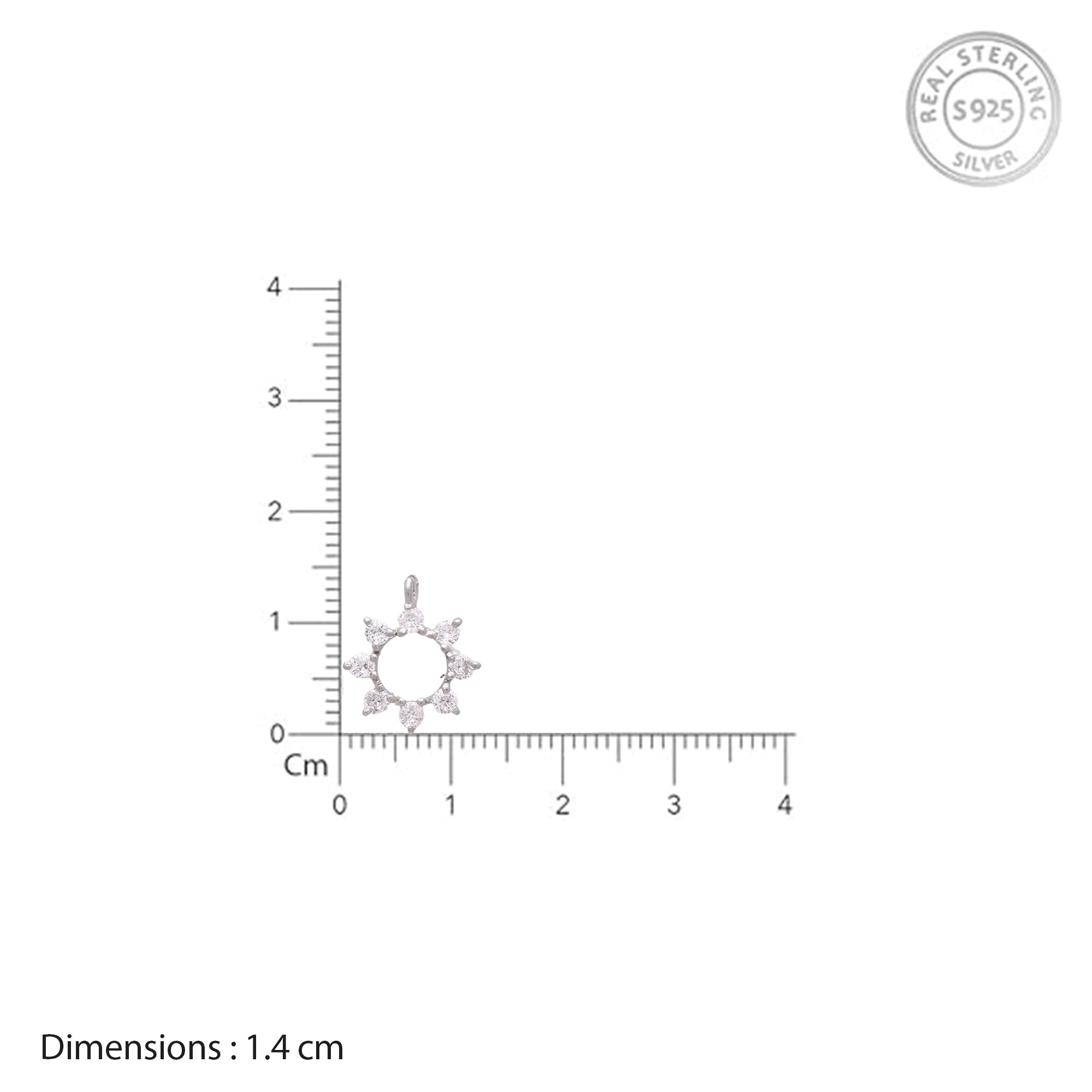 925 Sterling Silver Sunburst Chain Drop Earrings with Crystal Accents