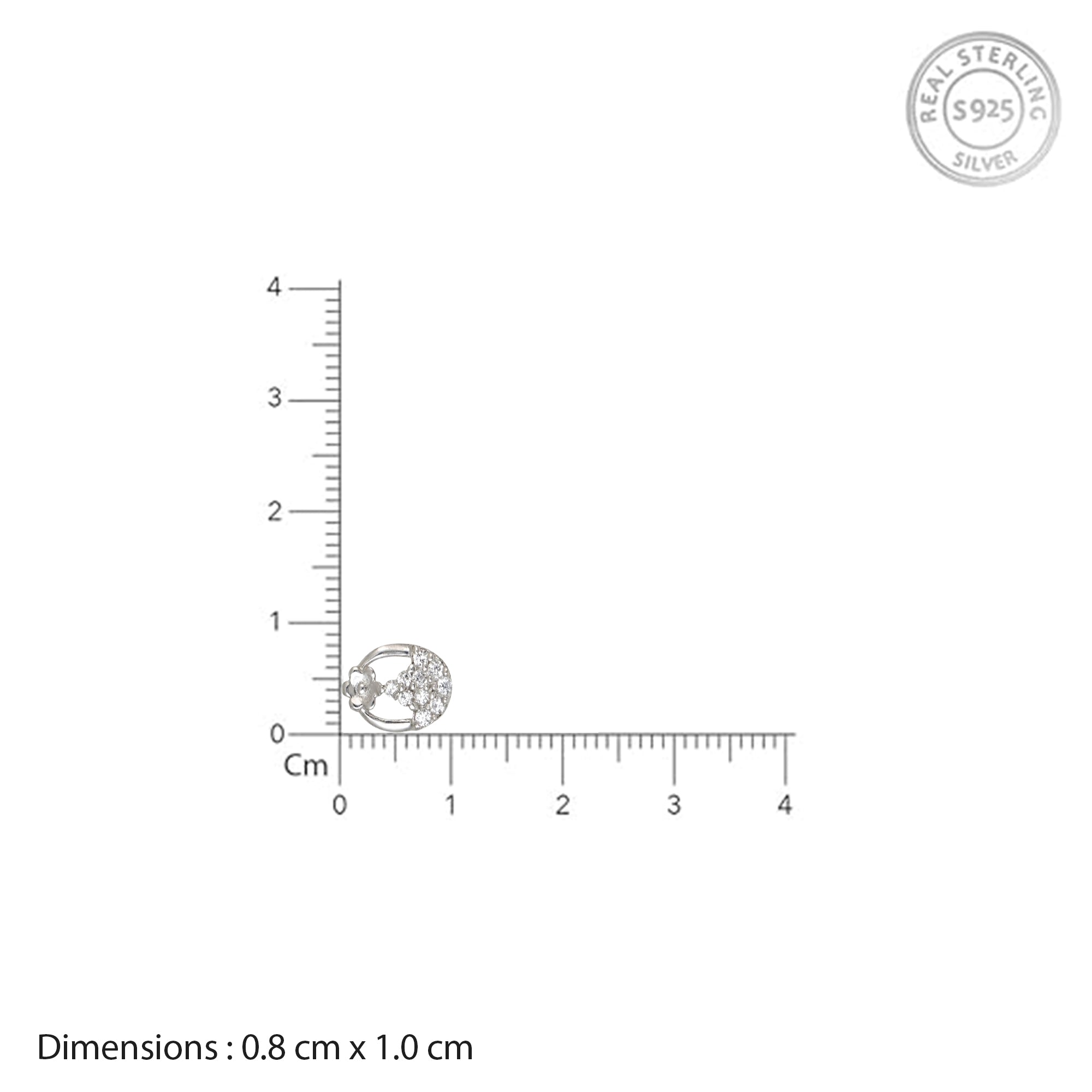 925 Sterling Silver Floral Cluster Stud Earrings for Women | Minimal Diamond-Style Sparkle