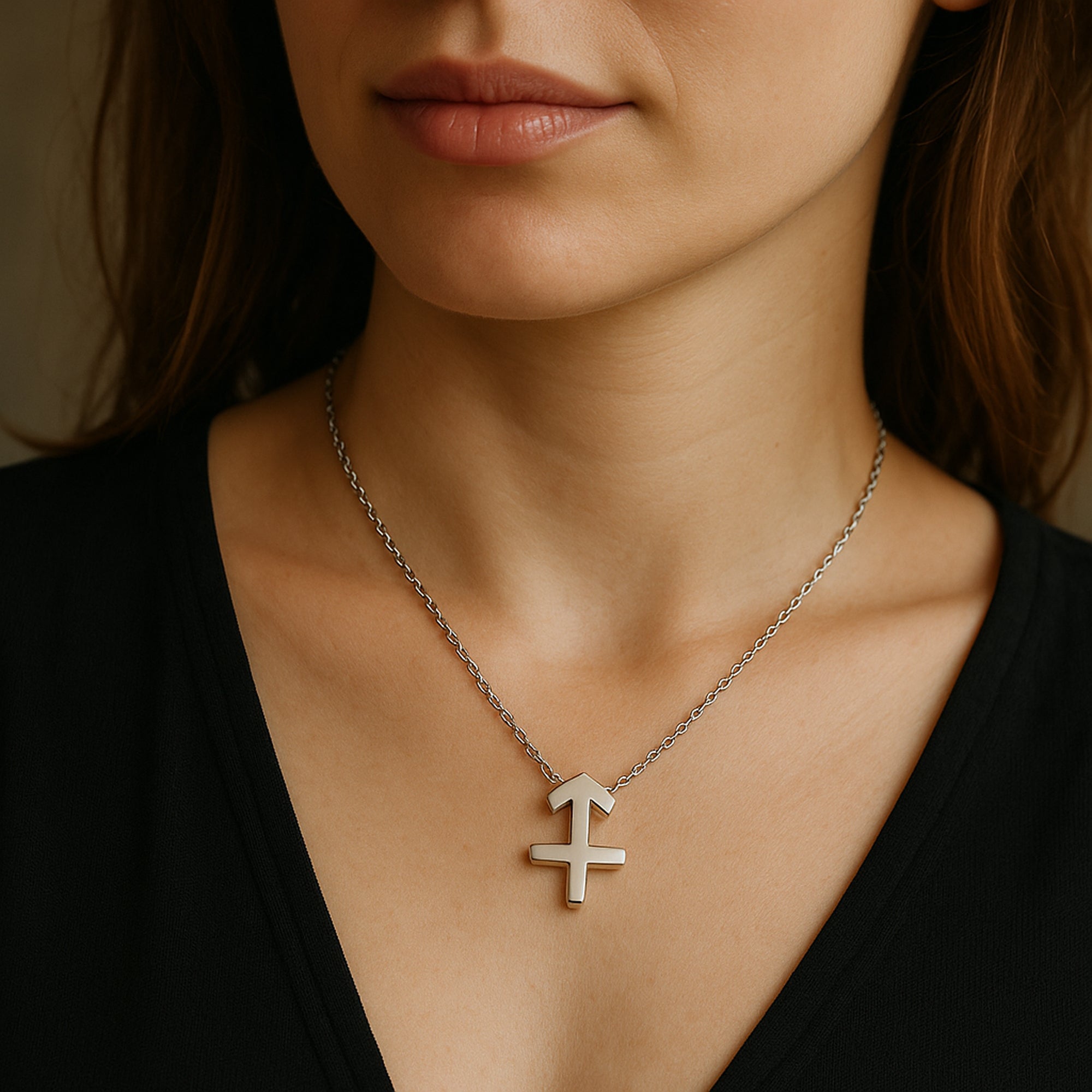 TVISVA JEWELS 925 Sterling Silver Sagittarius Zodiac Pendant Necklace for Women & Girls