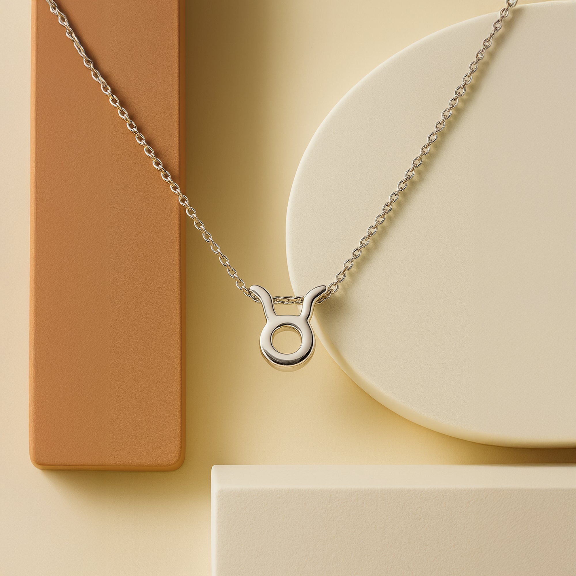 TVISVA JEWELS 925 Sterling Silver Taurus Zodiac Pendant Necklace for Women & Girls