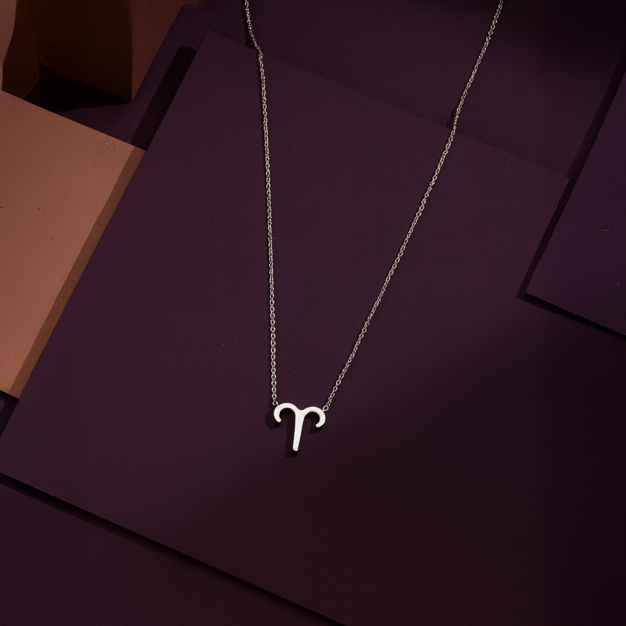 TVISVA JEWELS 925 Sterling Silver Aries Zodiac Pendant Necklace for Women & Girls