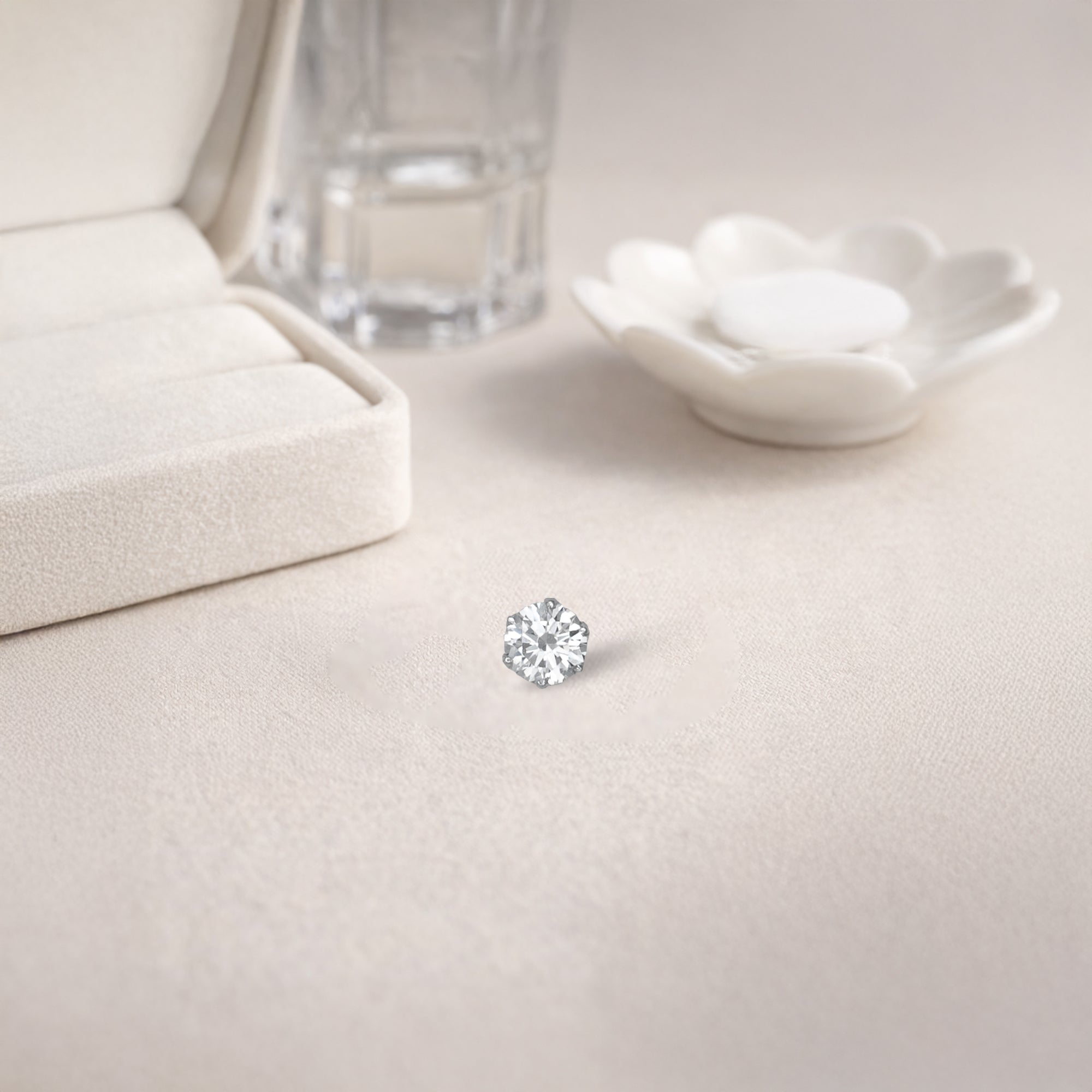 925 Sterling Silver Crystal Nose Pin | Minimal Round Stone Stud for Women & Girls