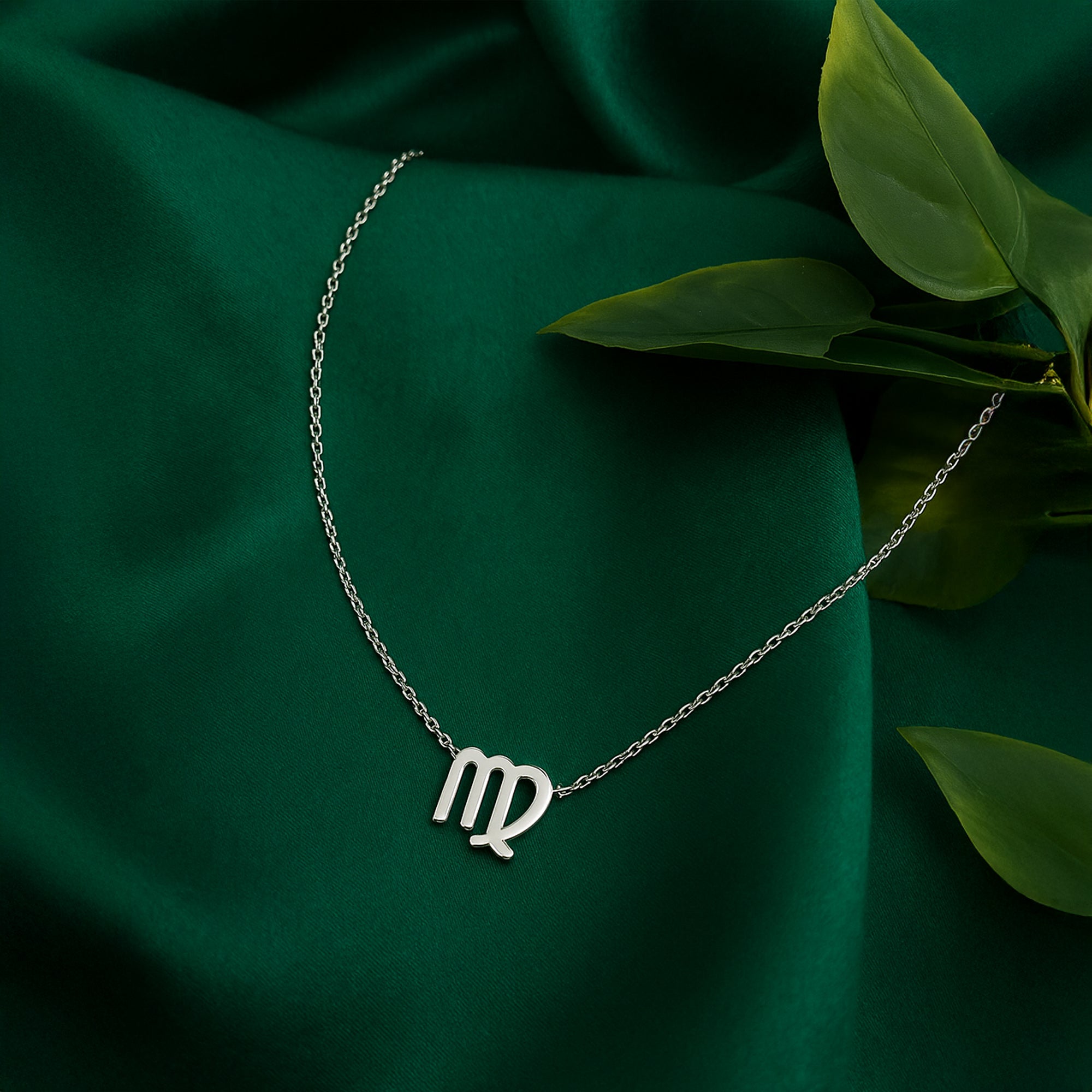TVISVA JEWELS 925 Sterling Silver Virgo Zodiac Pendant Necklace for Women & Girls