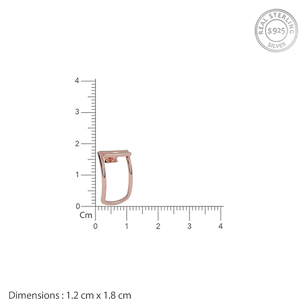 Sleek Rose Gold U-Hoop Earrings for Women – Bold, Curved Bar Design in Polished Finish