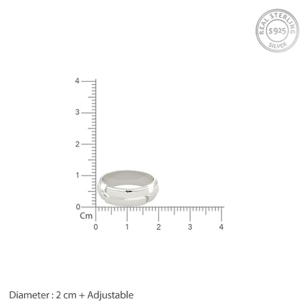 925 Sterling Silver Geometric Band Ring