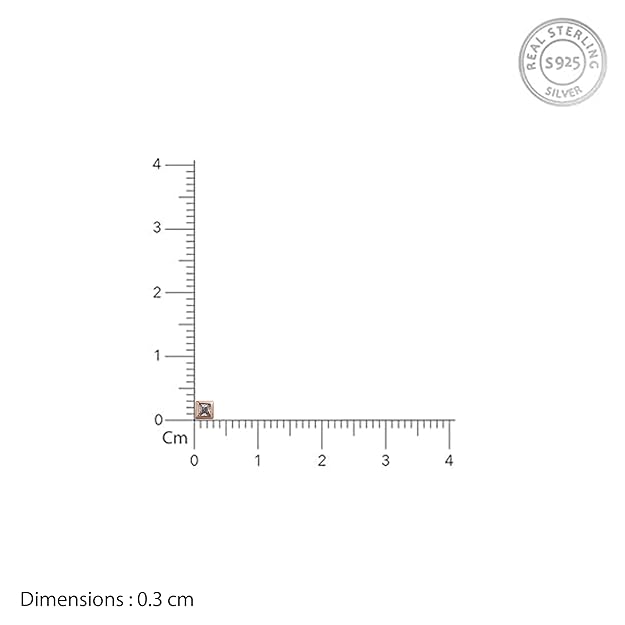 Rose Gold Princess Cut Diamond Stud Earrings for Women – Square Bezel Set, Minimalist Fine Jewelry