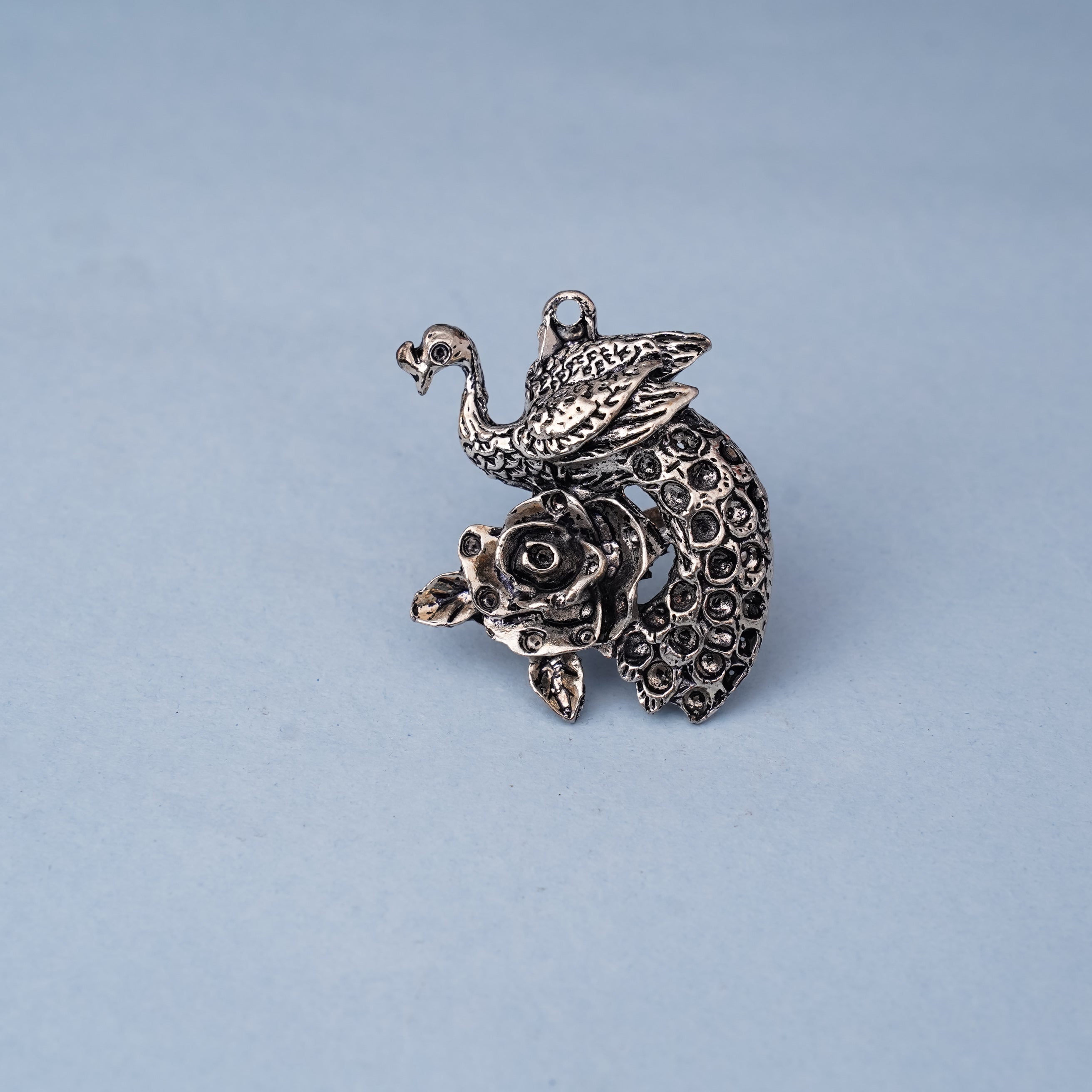 Morvalli- Silver oxidised ring
