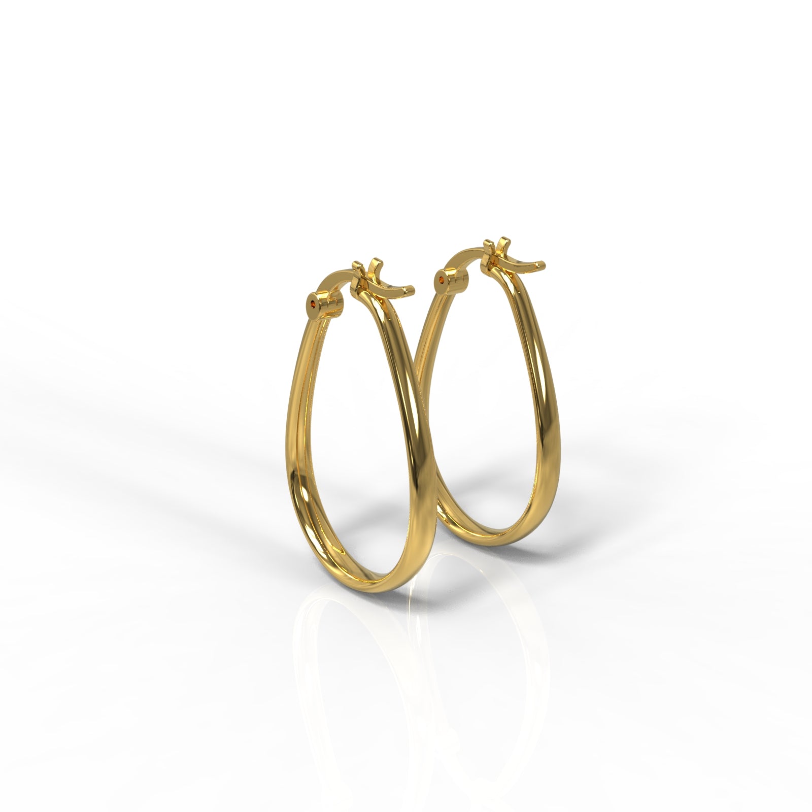 TVISVA JEWELS Women's Gold Plated 925 Sterling Silver Minimalist Hoop Earrings
